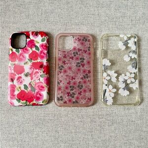 Bundle of 3 iPhone 15 Floral Cases - Good Used Condition